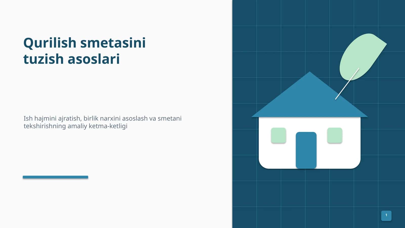 Qurilish smetasinituzish asoslari