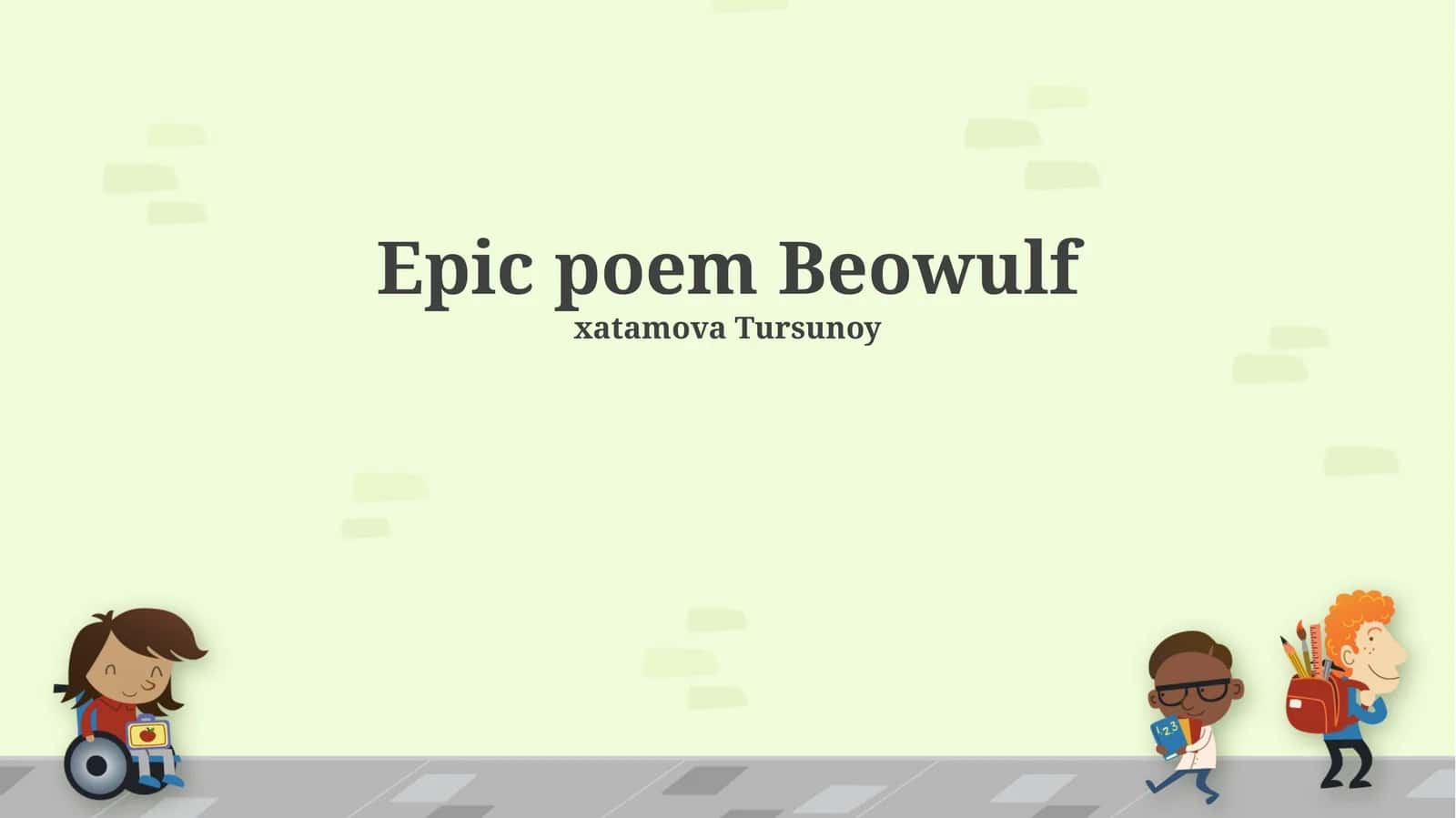 Epic poem Beowulf