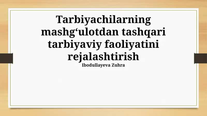 Qo'shimcha ta'lim dasturlari