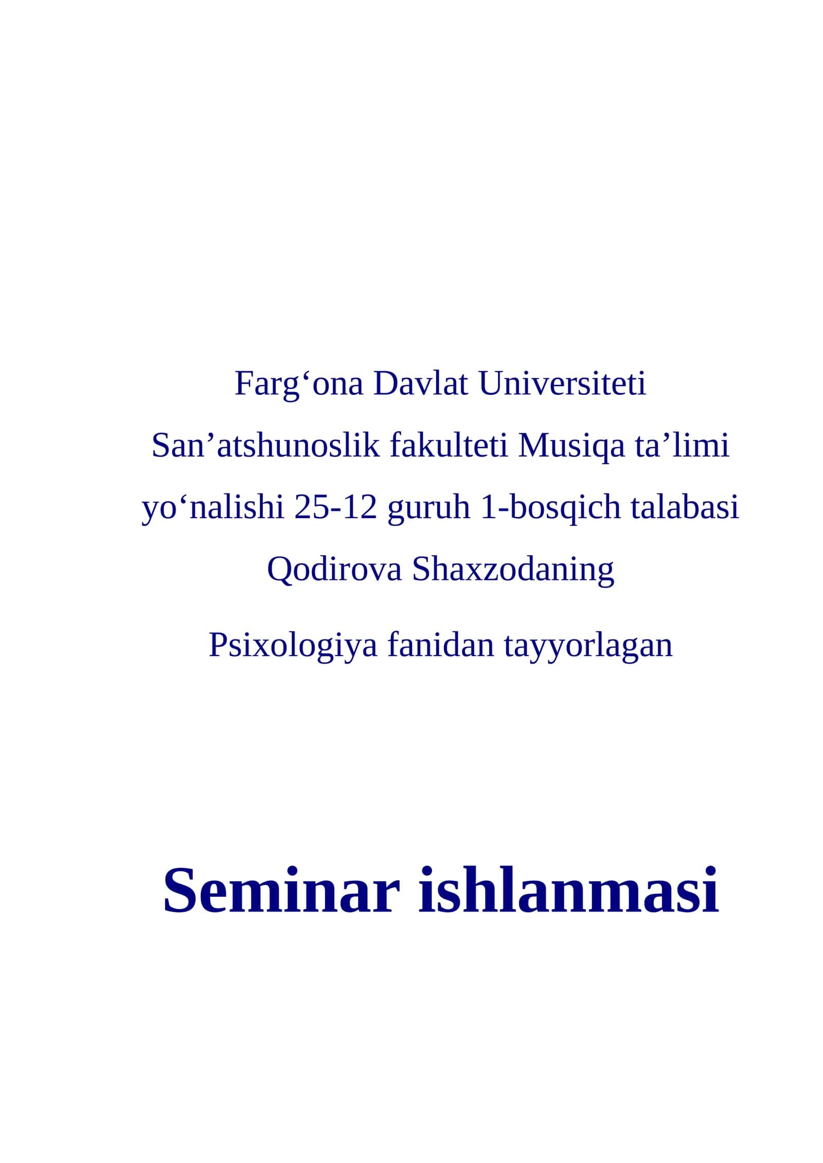 Ta'limning psixologik asoslari