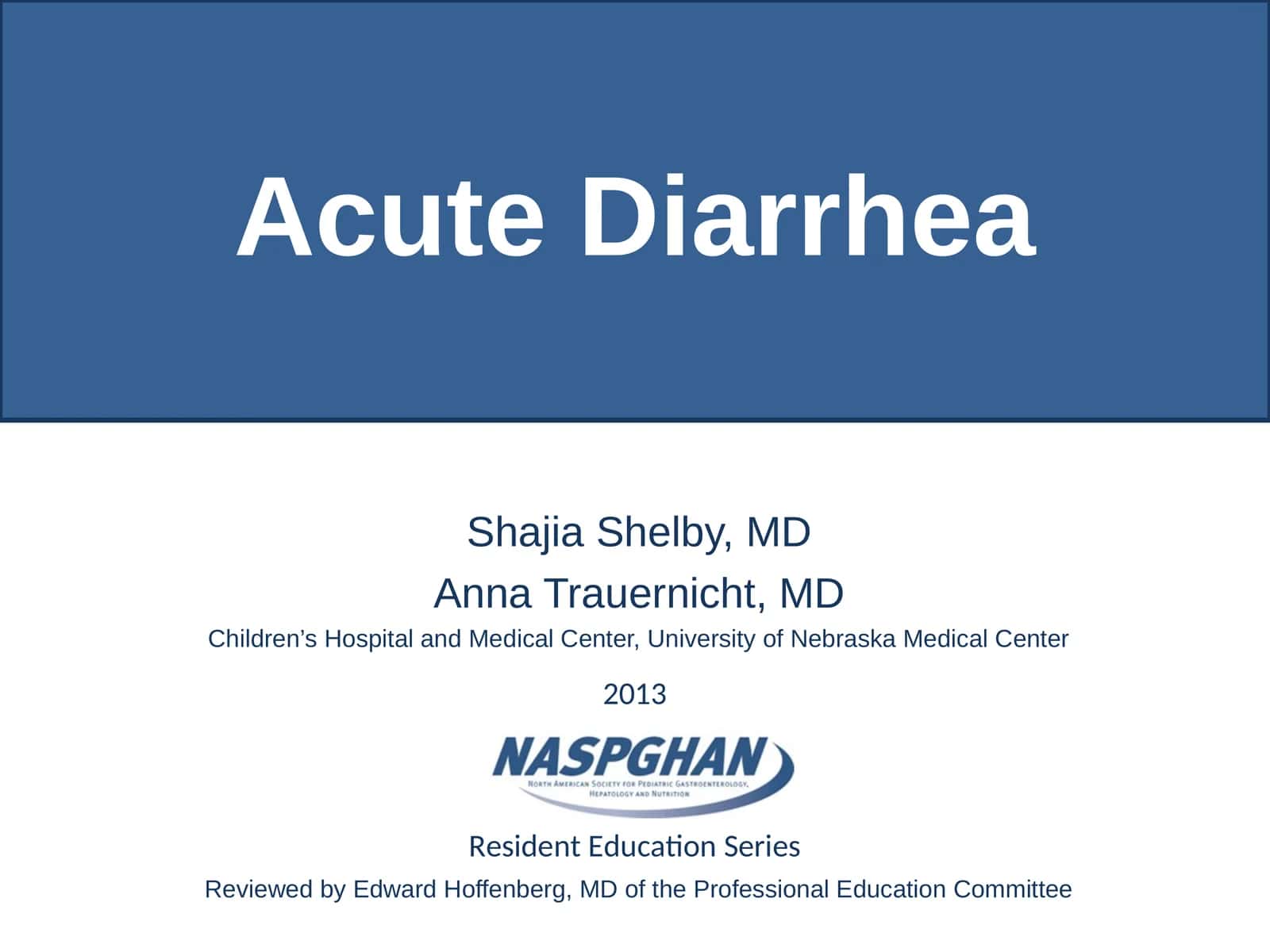Acute Diarrhea