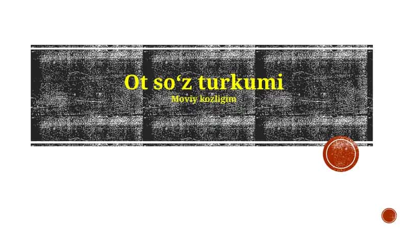Ot soʻz turkumi