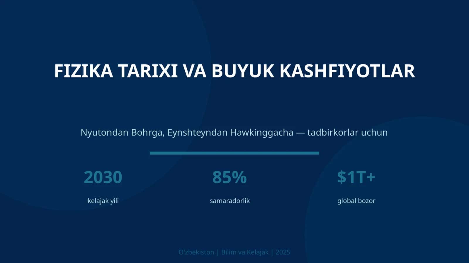 FIZIKA TARIXI VA BUYUK KASHFIYOTLAR