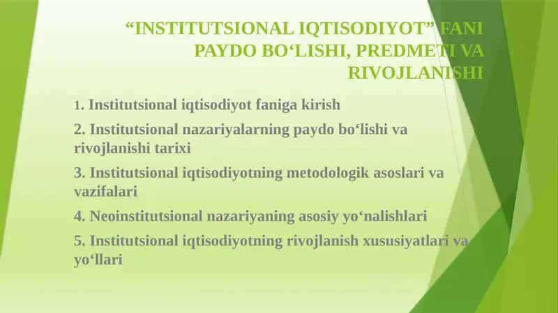 Institutsional Iqtisodiyot