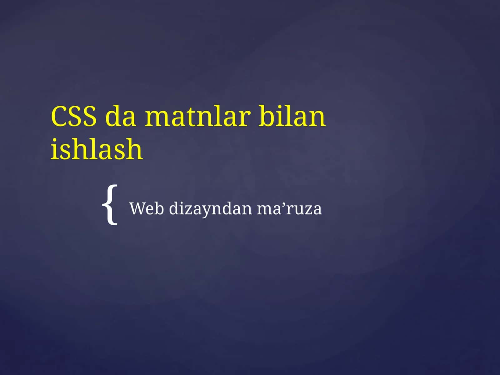 Font-size xususiyati