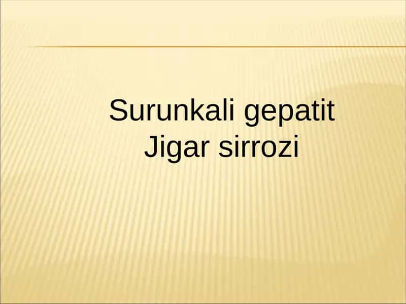Jigar sirrozi