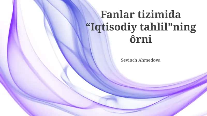 Iqtisodiy Tahlilning Rolli