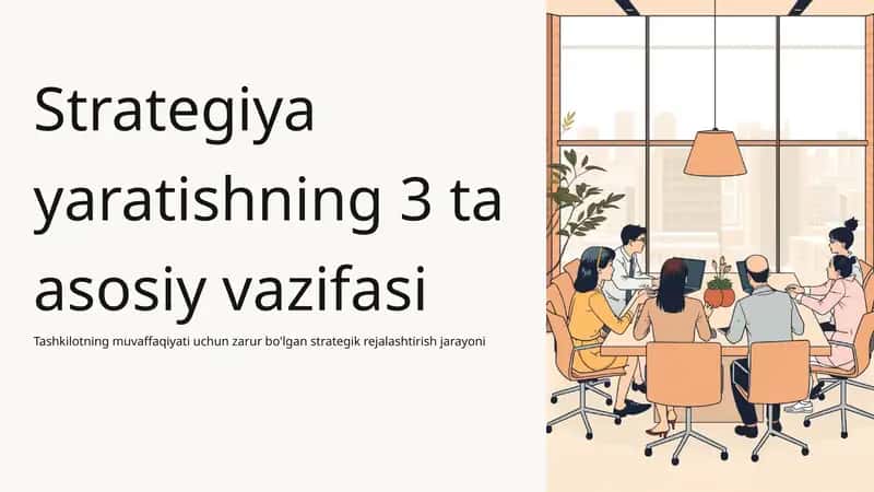 Strategiya yaratishning 3 ta asosiy vazifasi