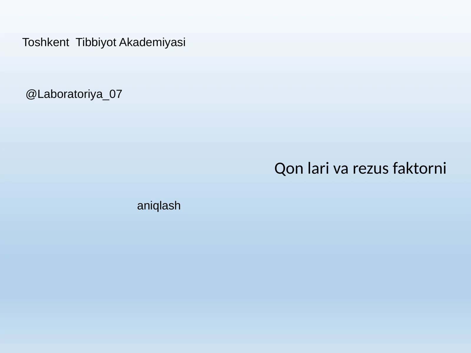 Qon lari va rezus faktorni