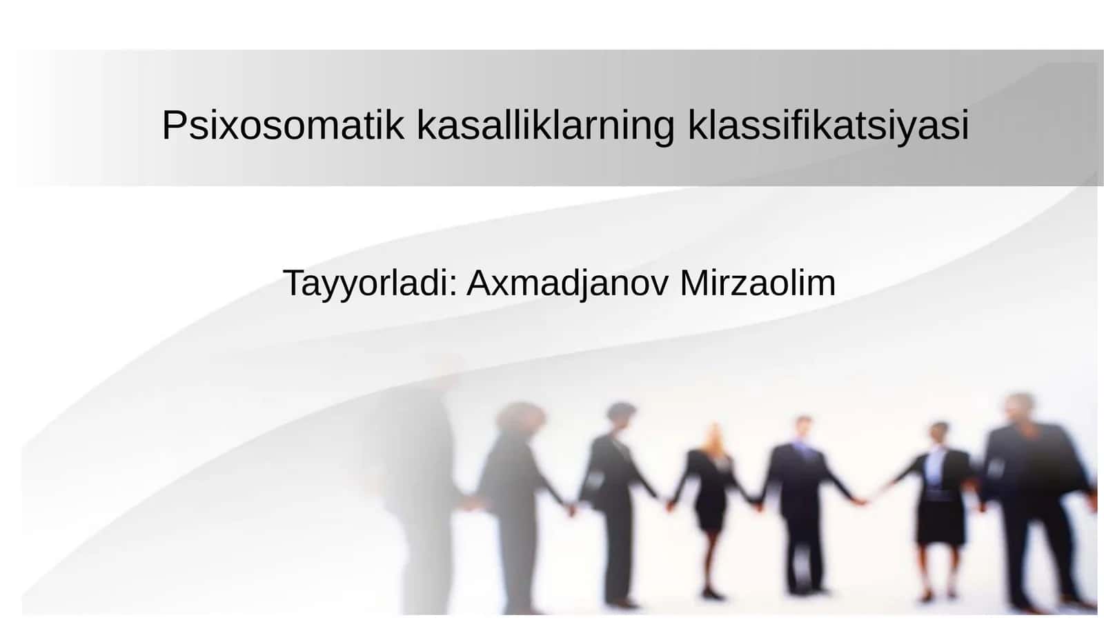 Psixosomatik kasalliklarning klassifikatsiyasi