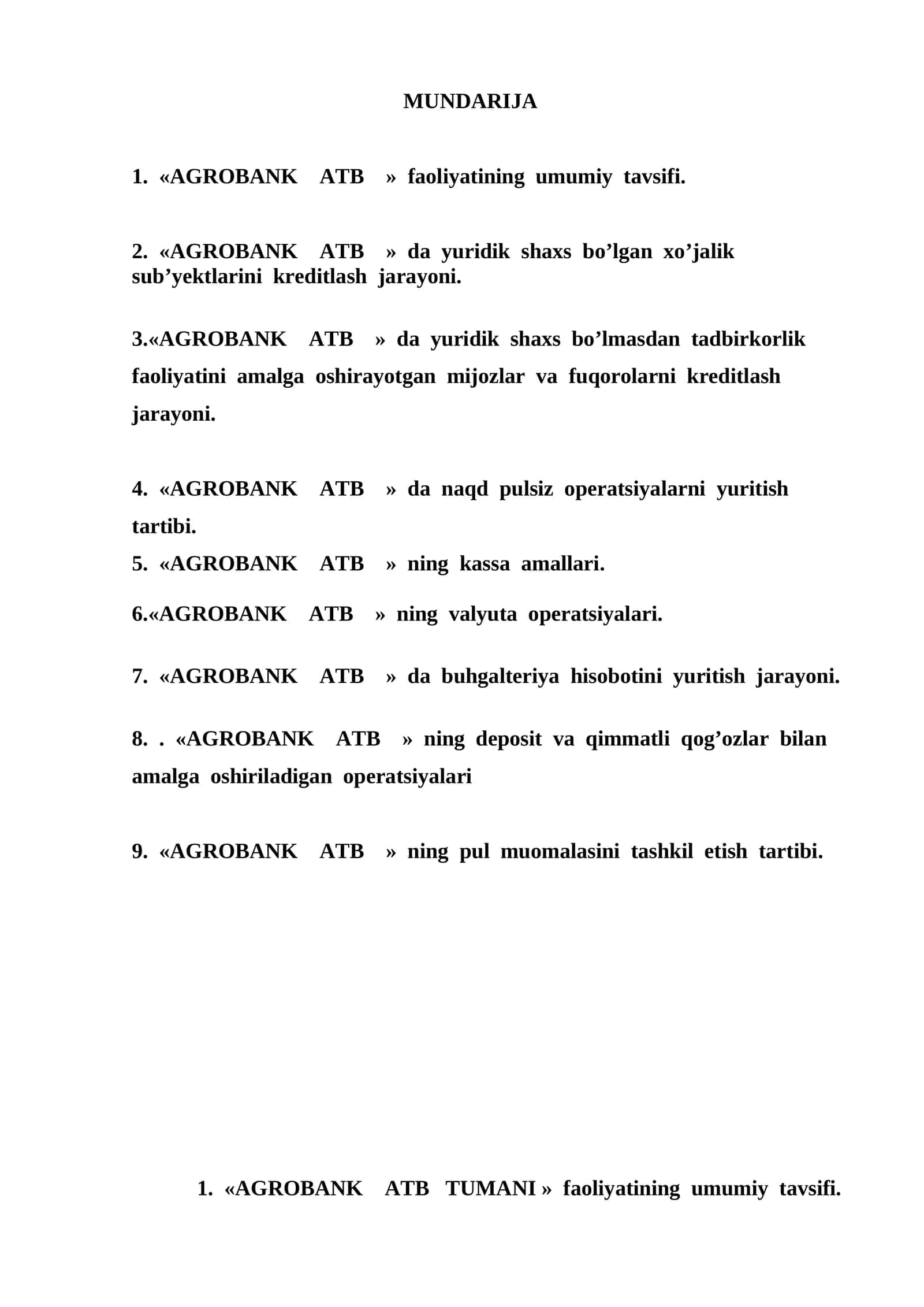 AGROBANK AMALIYOT HISOBOTI