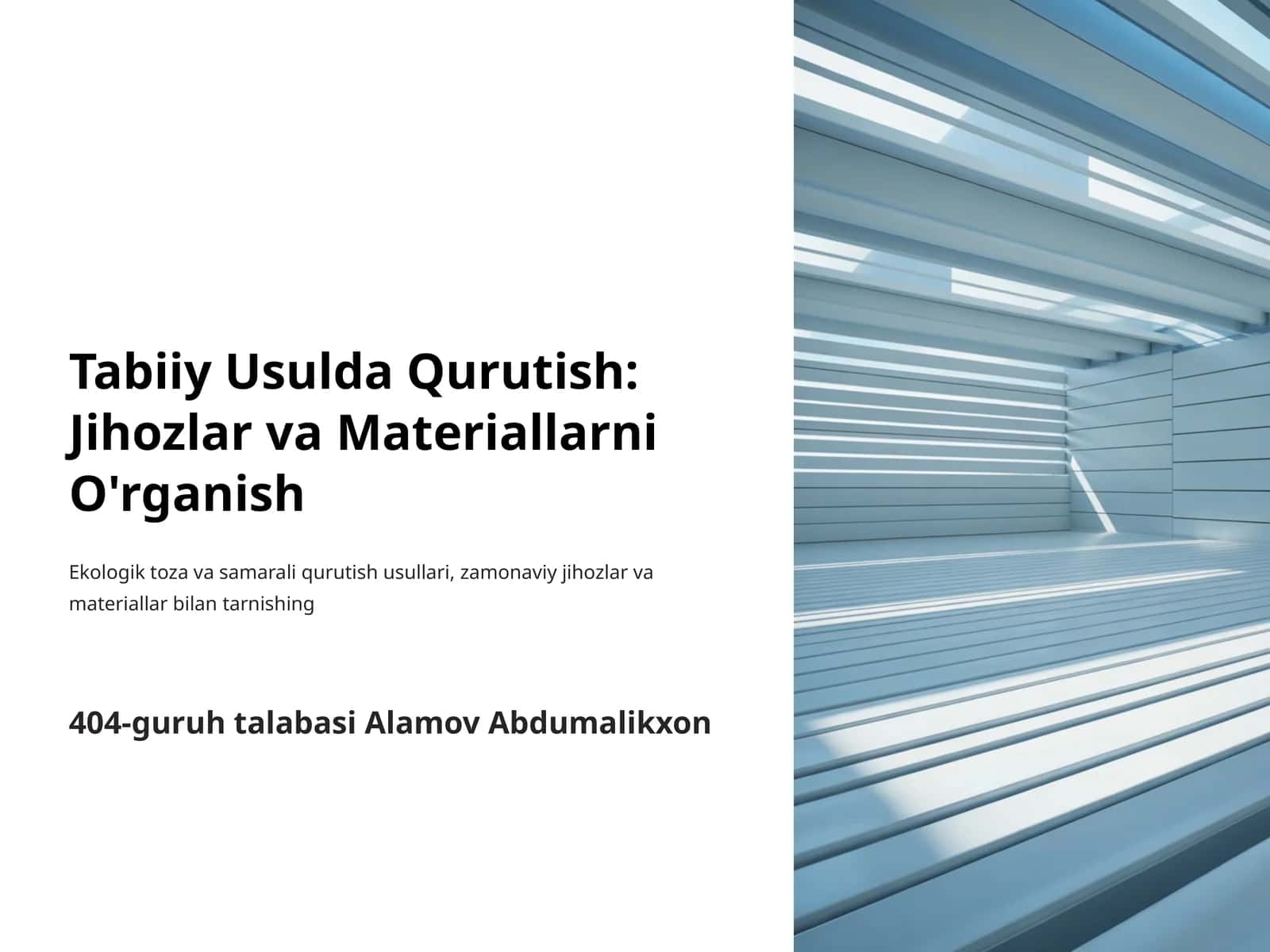 Tabiiy Usulda Qurutish: Jihozlar va Materiallarni O'rganish