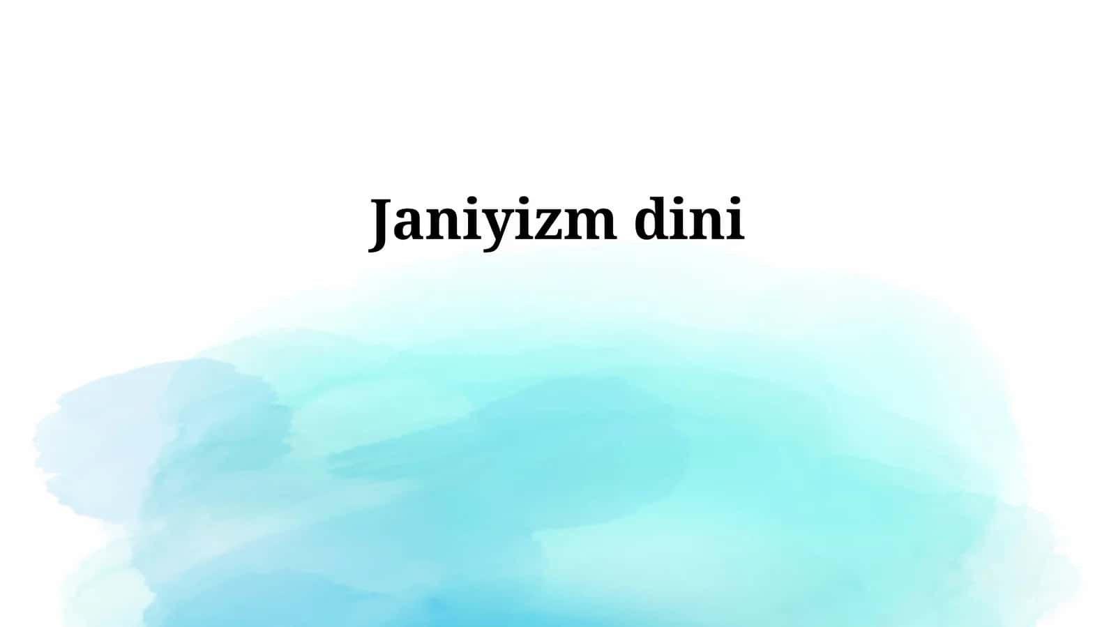 Janiyizm dini
