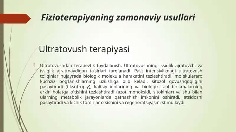 Ultratovush terapiyasi