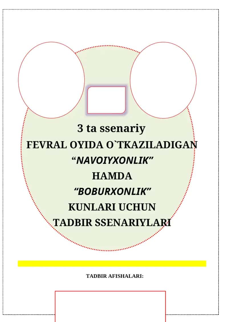 Navoiy va Bobur tavalludi uchun tadbir ssenariysi