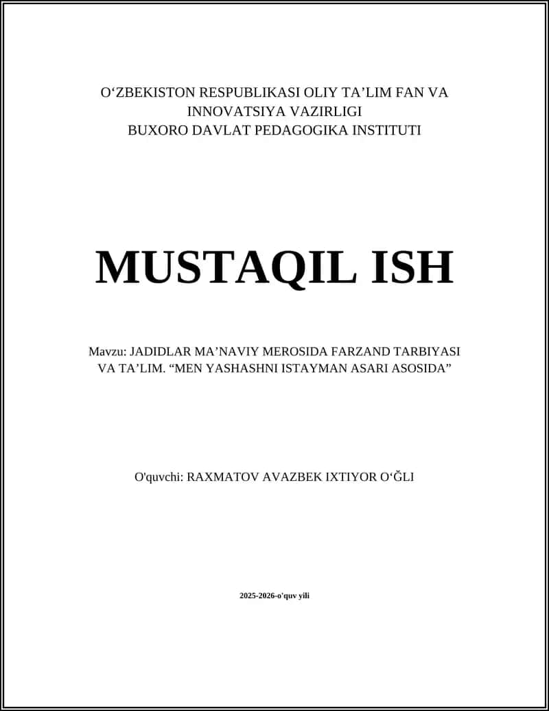 Men yashashni istayman asari asosida