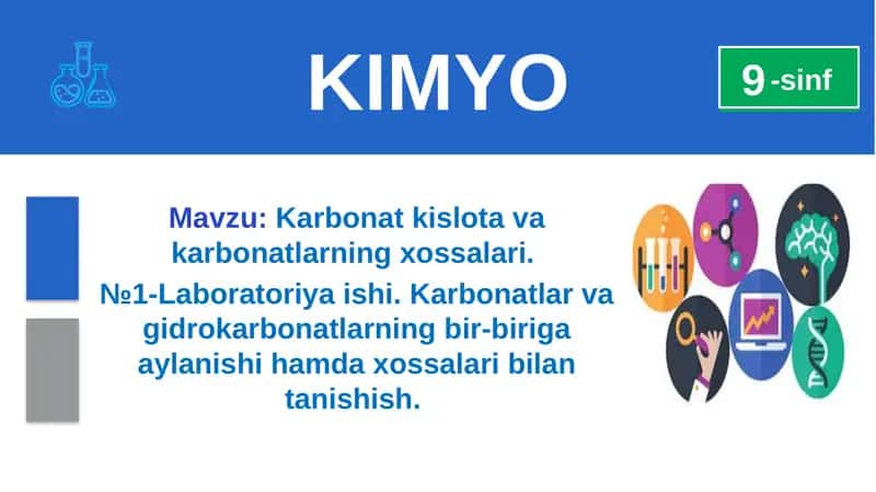 Karbonatkislotavakarbonatlarningxossalari