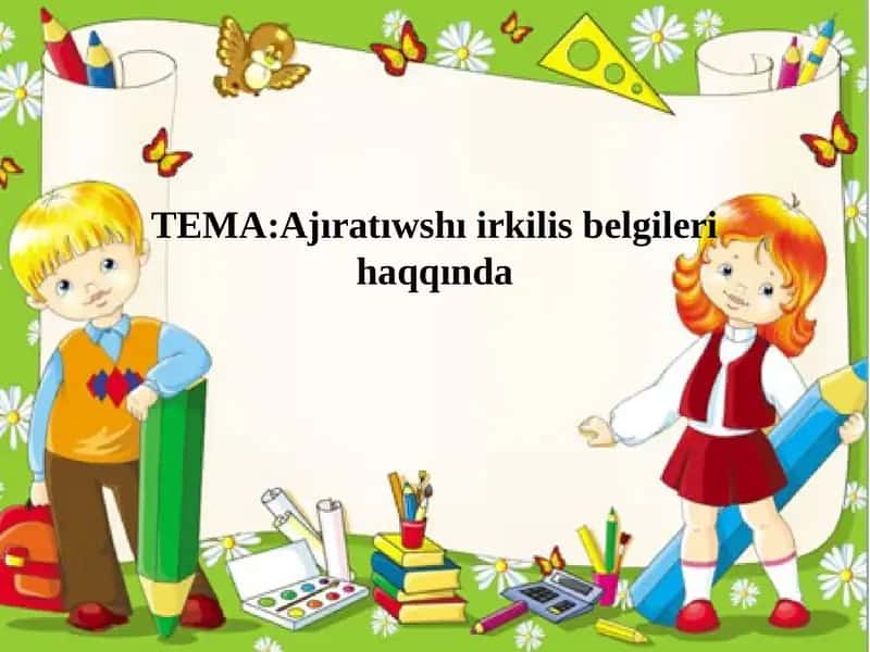 Ajıratıwshı irkilis belgileri haqqında