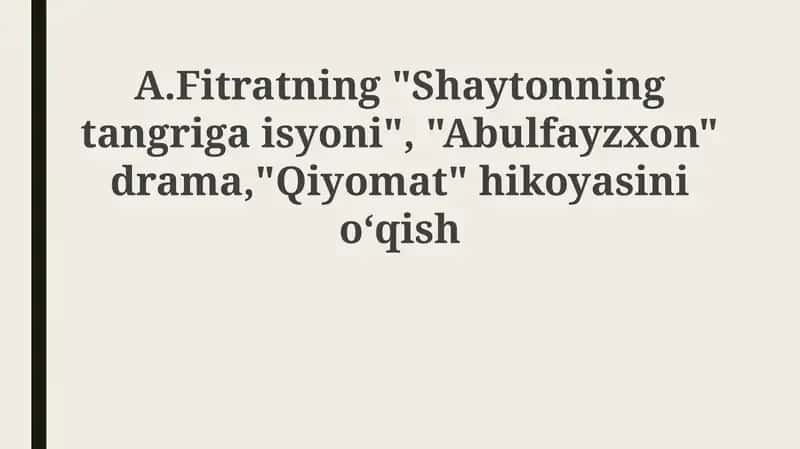 "Abulfayzxon" drama
