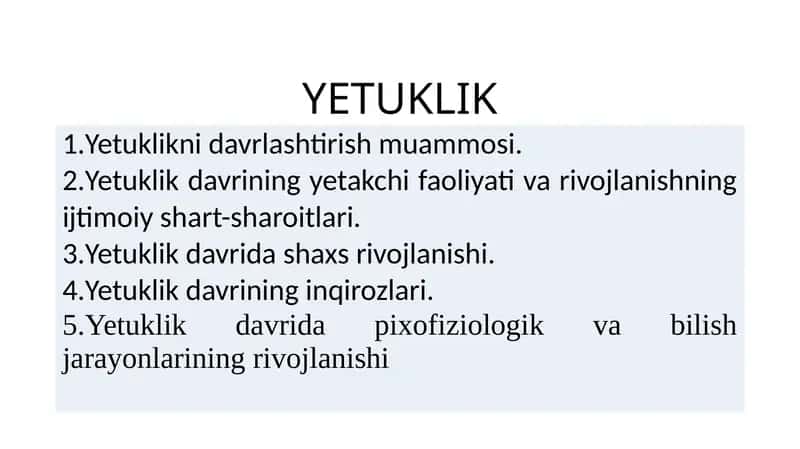 Yetuklik