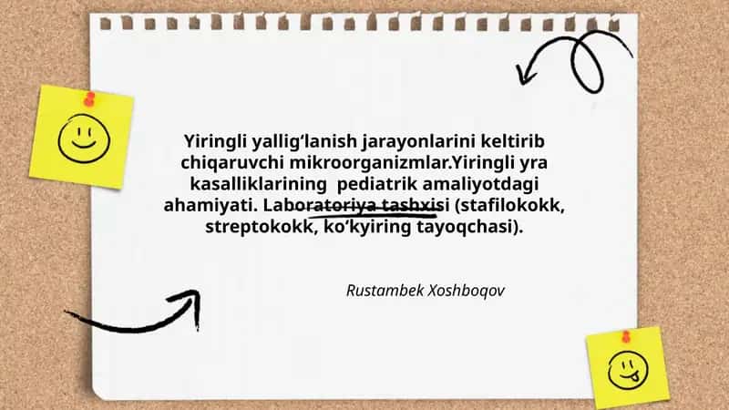 Yiringli yallig‘lanish jarayonlarini keltirib chiqaruvchi mikroorganizmlar