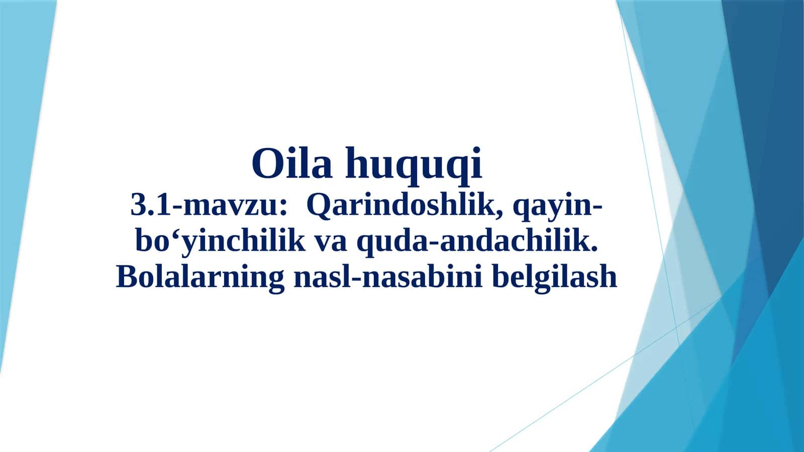 Qon-qarindoshlik tushunchasi
