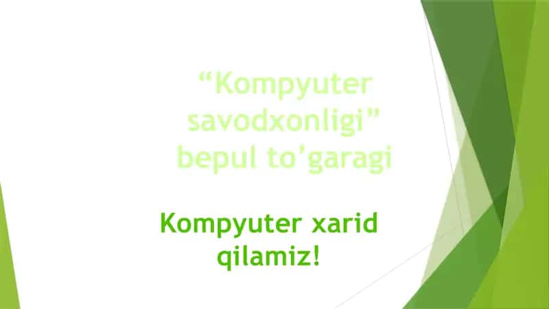 Kompyuter savodxonligi - Kompyuter xarid qilamiz!