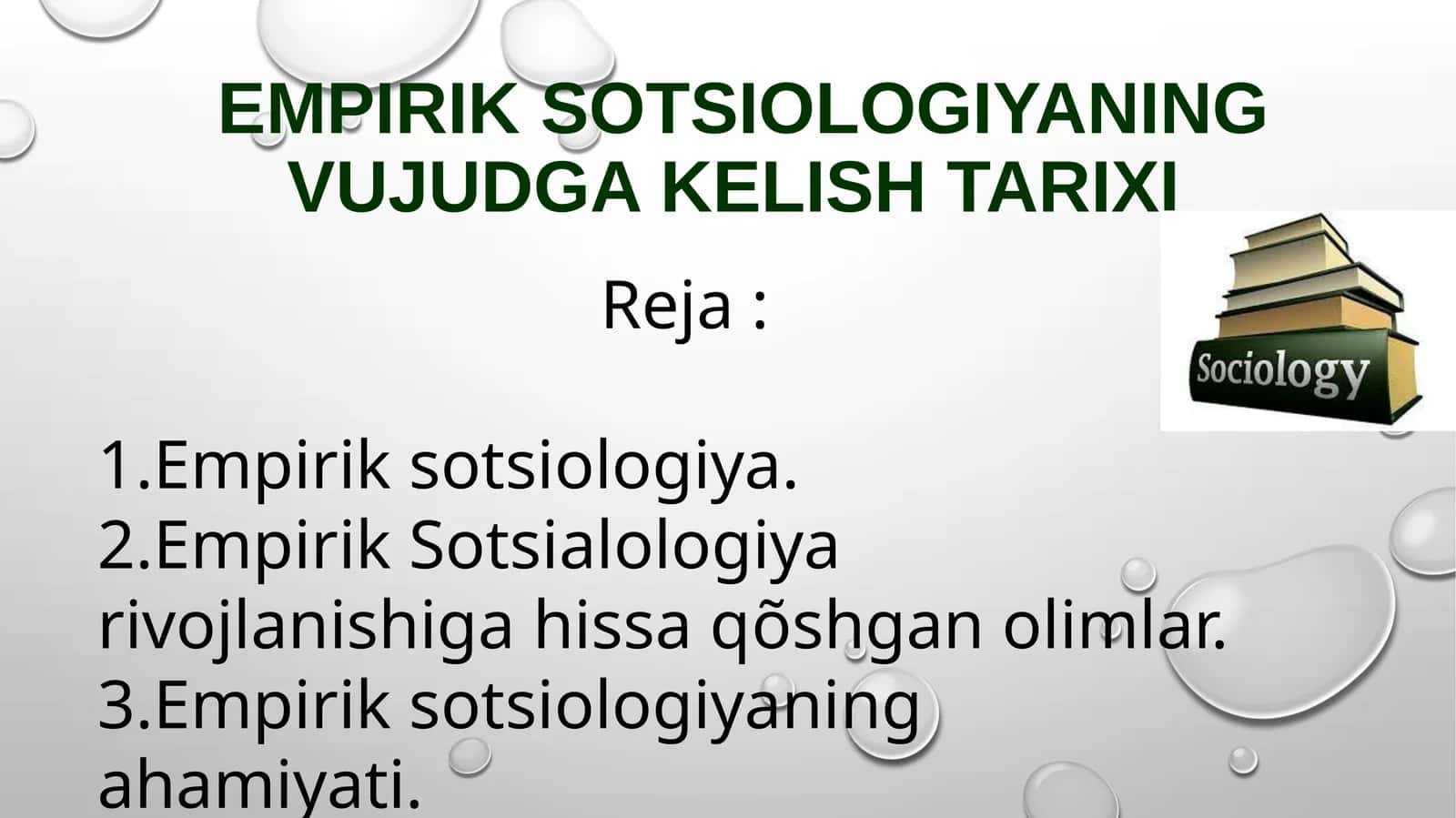 Empirik sotsiologiyaning vujudga kelish tarixi