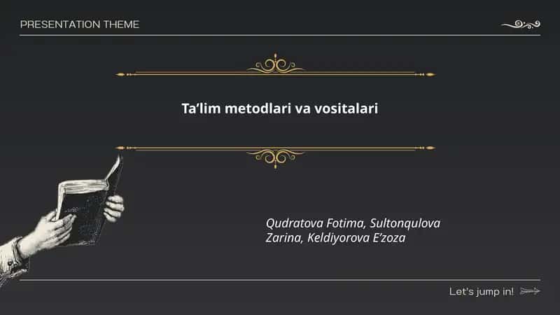 Taʼlim metodlari va vositalari