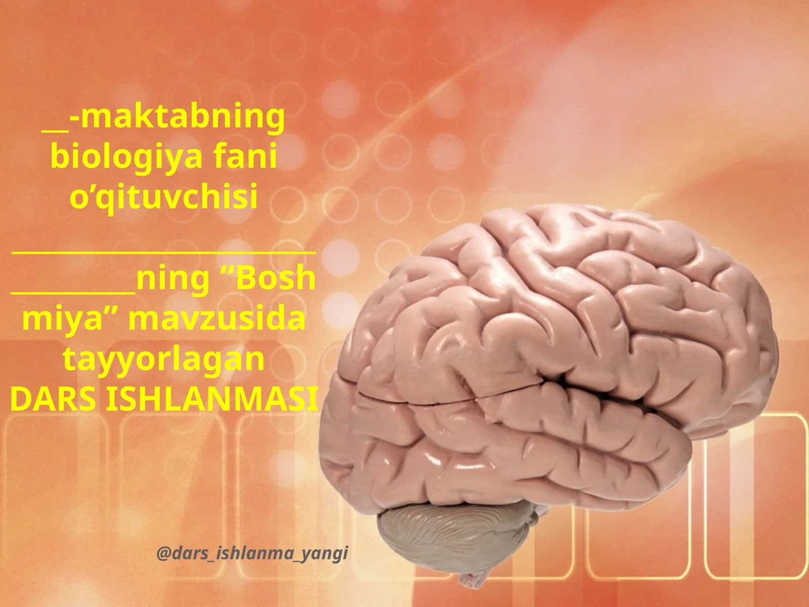 Maktabning biologiya fanini o’qitish