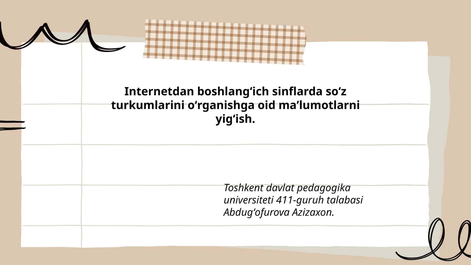 Internetdan boshlangʻich sinflarda soʻz turkumlarini oʻrganish