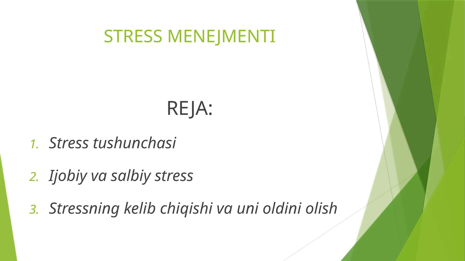 STRESSMENEJMENTI