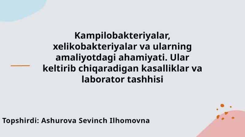 Bakteriyalar morfologiyasi