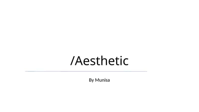 Estetika