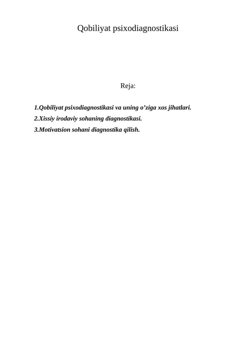 Qobiliyat psixodiagnostikasi