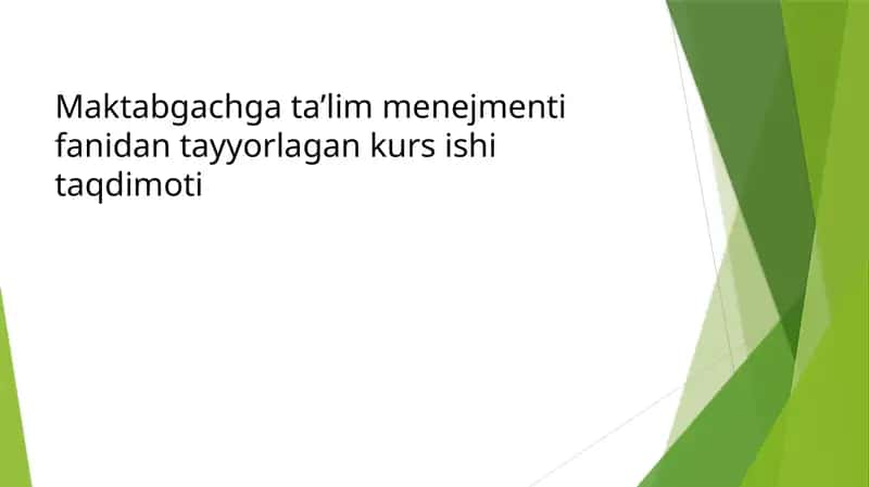 Maktabgacha ta’lim tashkiloti rahbariga qo’yiladigan talablar
