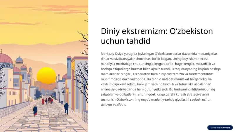 Diniy ekstremizm: Oʻzbekiston uchun tahdid