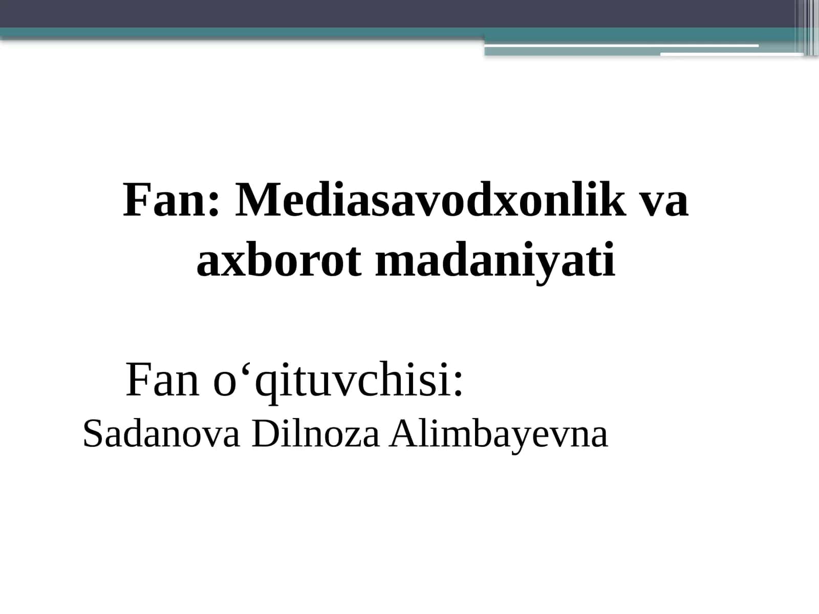 Xorijiy OAVning mediamakonidagi o'rni
