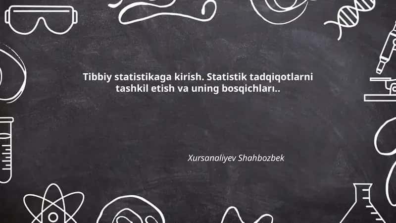 Tibbiy statistikaga kirish