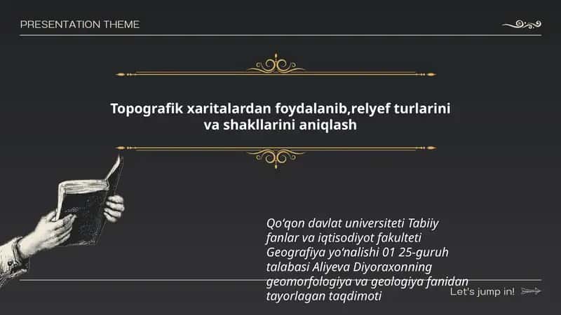 Geomorfologiya va geologiya fanidan tayorlagan taqdimot