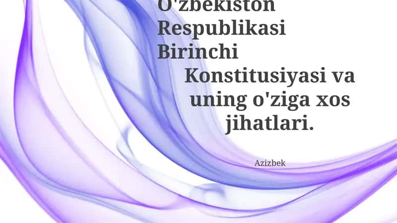 Birinchi Konstitutsiya