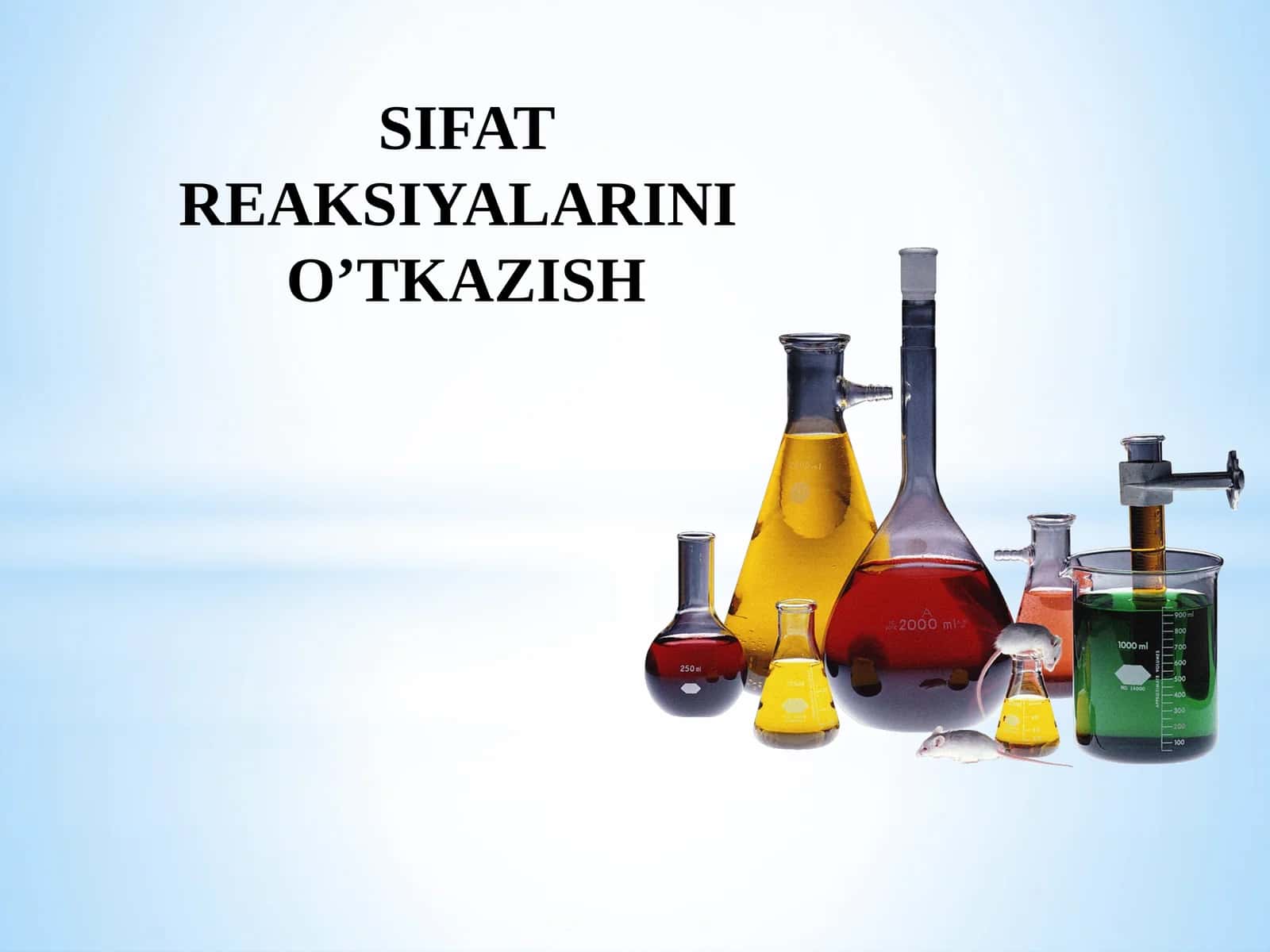 Sifat reaksiyalarini o'tkazish