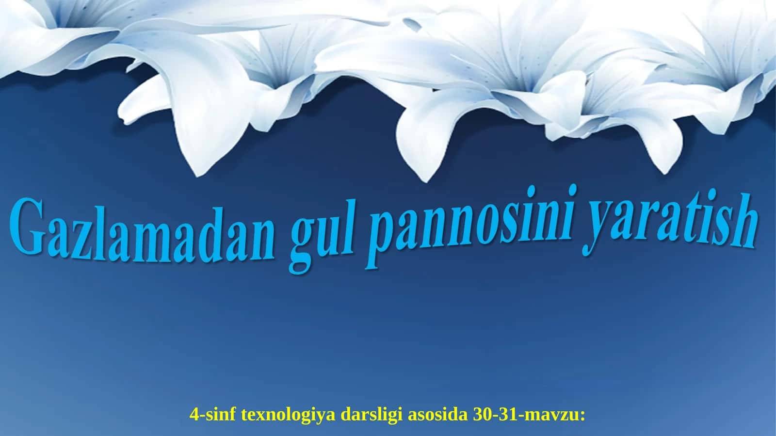 4-sinf texnologiya darsligi asosida 30-31-mavzu: Tikuvchilik