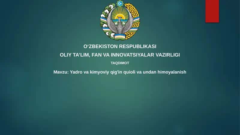 Ommaviy qirg'in qurollari va himoya choralari