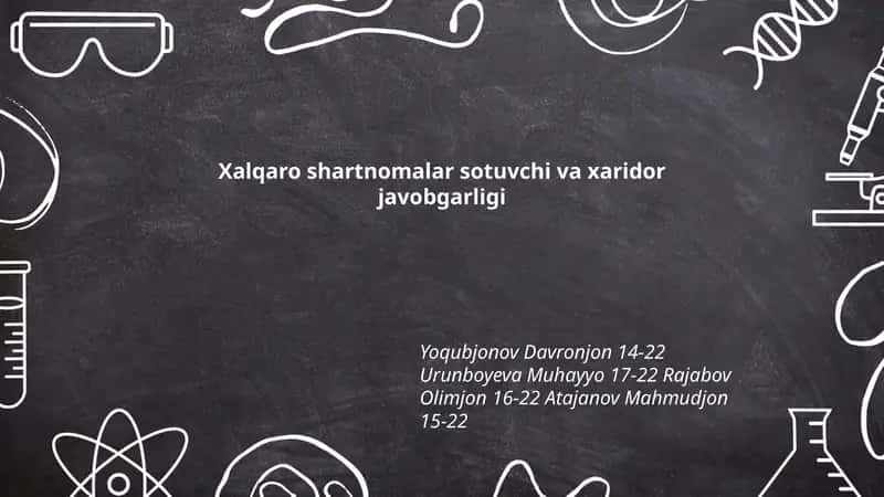 Xalqaro shartnomalar sotuvchi va xaridor javobgarligi