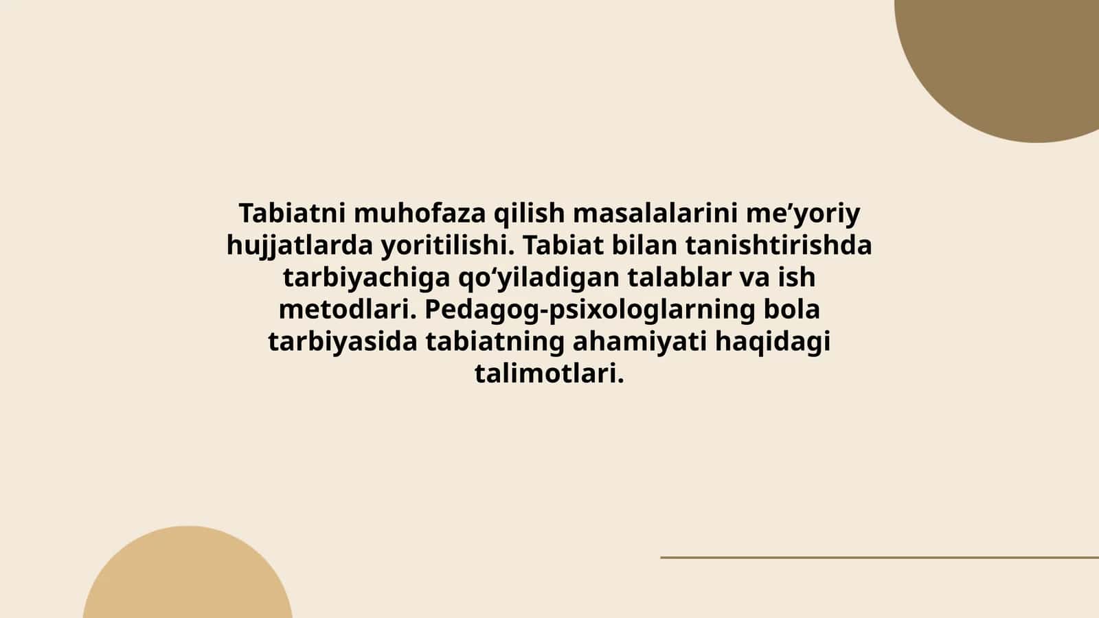 Tabiatni muhofaza qilish masalalarini meʼyoriy hujjatlarda yoritilishi