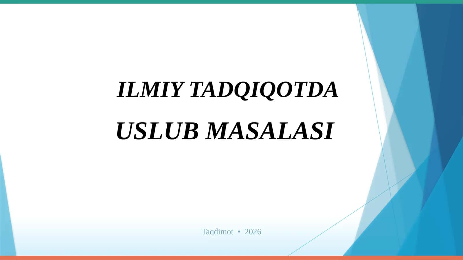 ILMIY USLUB TUSHUNCHASI