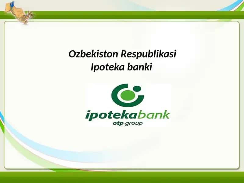 Ipoteka bankining yillik koʻrsatkichlari slayd koʻrinishida