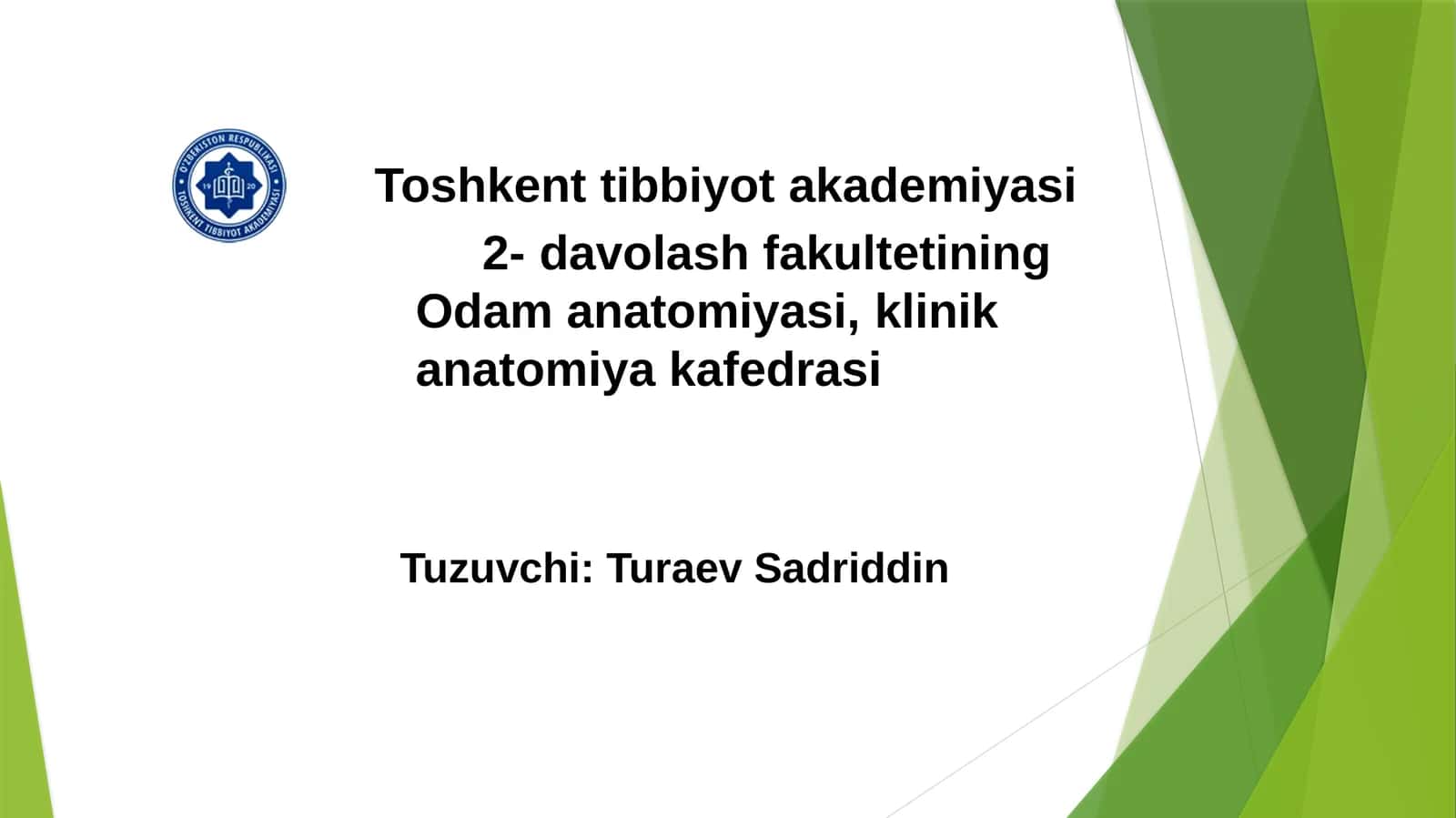 Ayollar va erkaklarning anatomiya- fiziyologiyasi