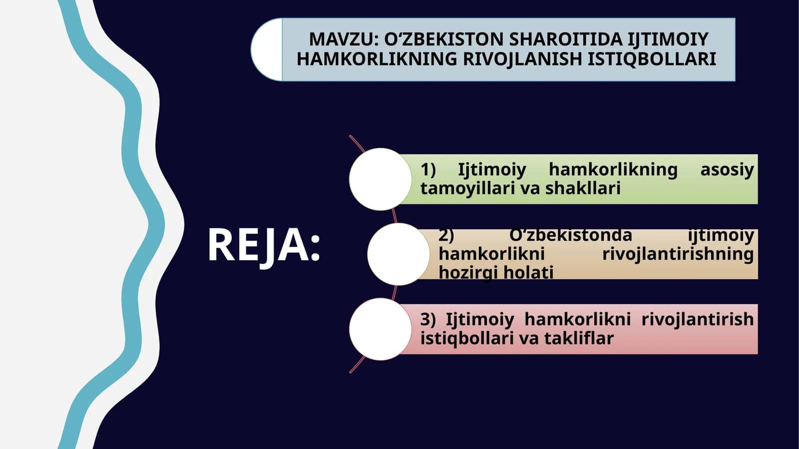 OʻZBEKISTON SHAROITIDA IJTIMOIY HAMKORLIKNING RIVOJLANISH ISTIQBOLLARI